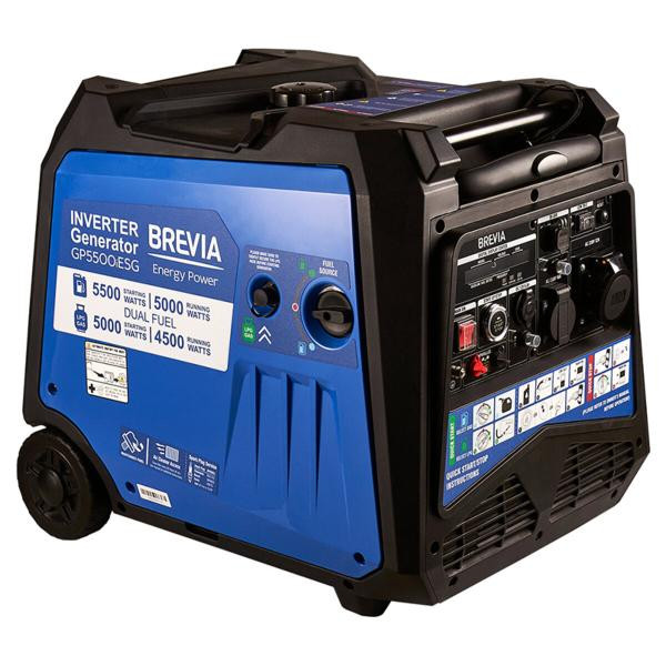 Buy BREVIA generator Inverter Gasobenzynosine 5.5kW Dual Fuel (Nom 5.0kW) with electrical starter