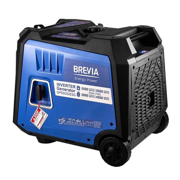 Buy BREVIA generator Inverter Gasobenzynosine 5.5kW Dual Fuel (Nom 5.0kW) with electrical starter