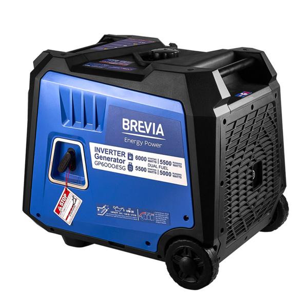 Buy BREVIA generator Inverter Gasobenzynosine 6.0kW Dual Fuel (Nom 5,5kW) with electrical starter