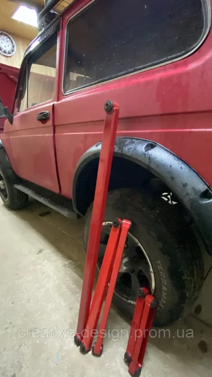 Купить Комплект усиленных продольных реактивных тяг заднего моста CreativeGarage для ВАЗ Нива "Тавр" +4