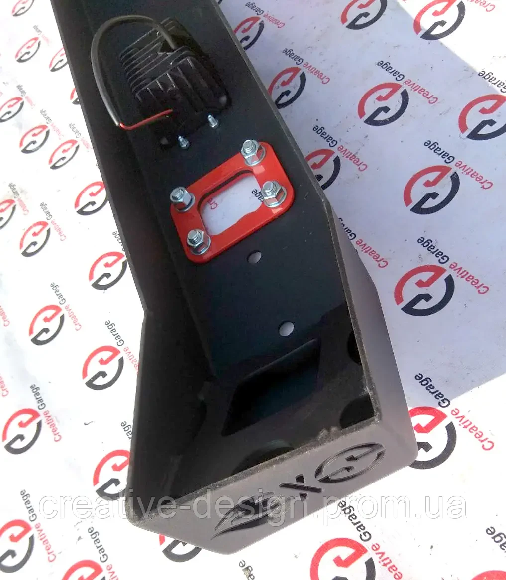 Buy Lightweight back power bumper Creativegarage for Niva 2121-21214 Campfire 2.3 with rear diode headlights