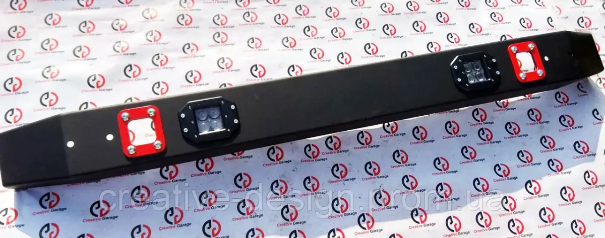 Buy Lightweight back power bumper Creativegarage for Niva 2121-21214 Campfire 2.3 with rear diode headlights