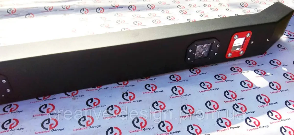 Buy Lightweight back power bumper Creativegarage for Niva 2121-21214 Campfire 2.3 with rear diode headlights