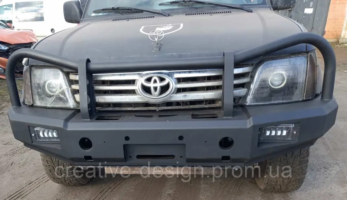 Buy Front power bumper for Toyota Land Cruiser 90/95 Prado J9 under the winch