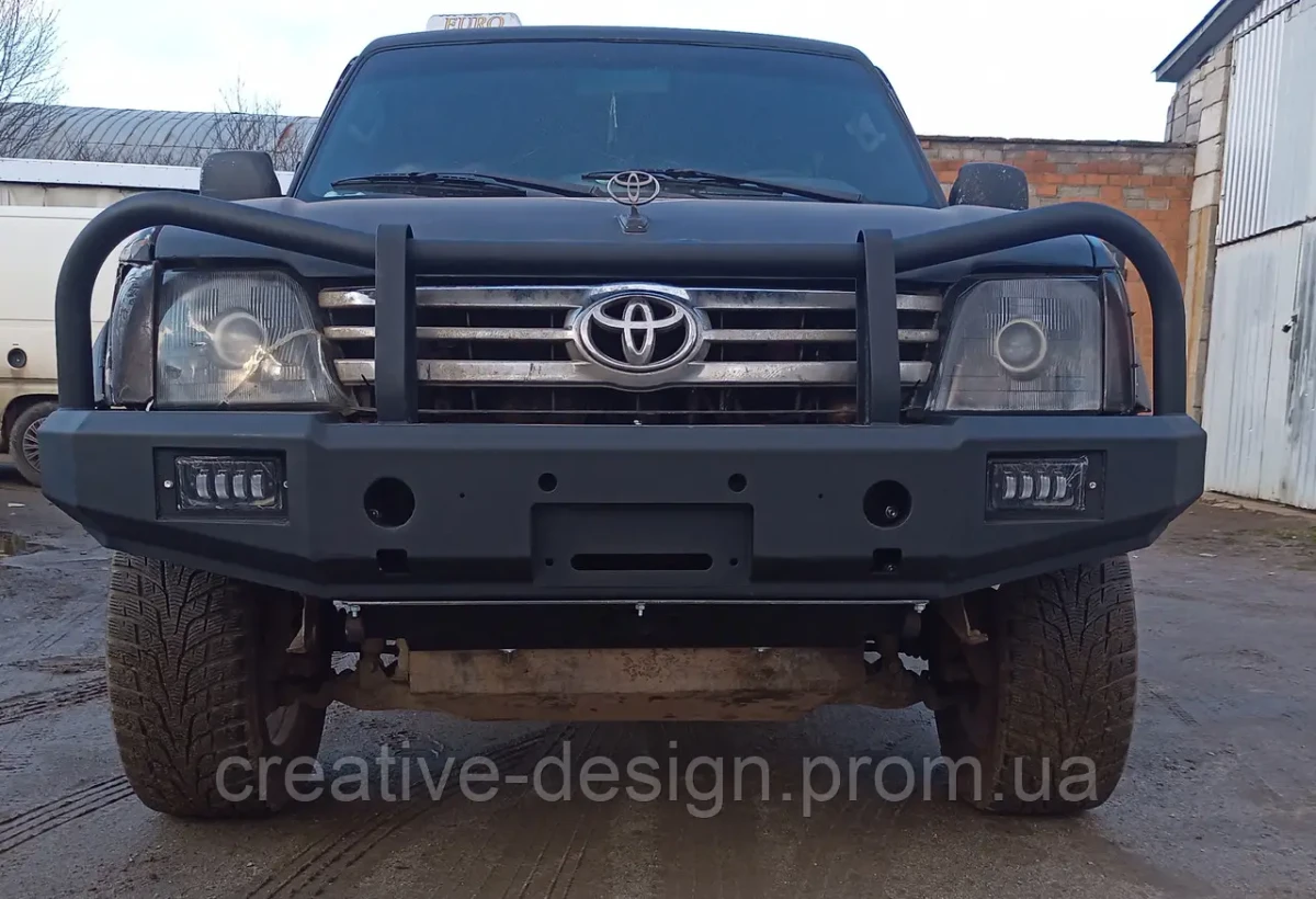 Buy Front power bumper for Toyota Land Cruiser 90/95 Prado J9 under the winch