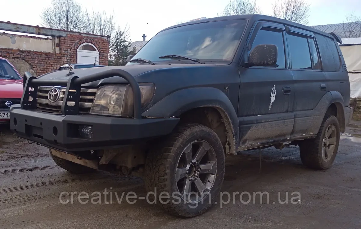 Buy Front power bumper for Toyota Land Cruiser 90/95 Prado J9 under the winch