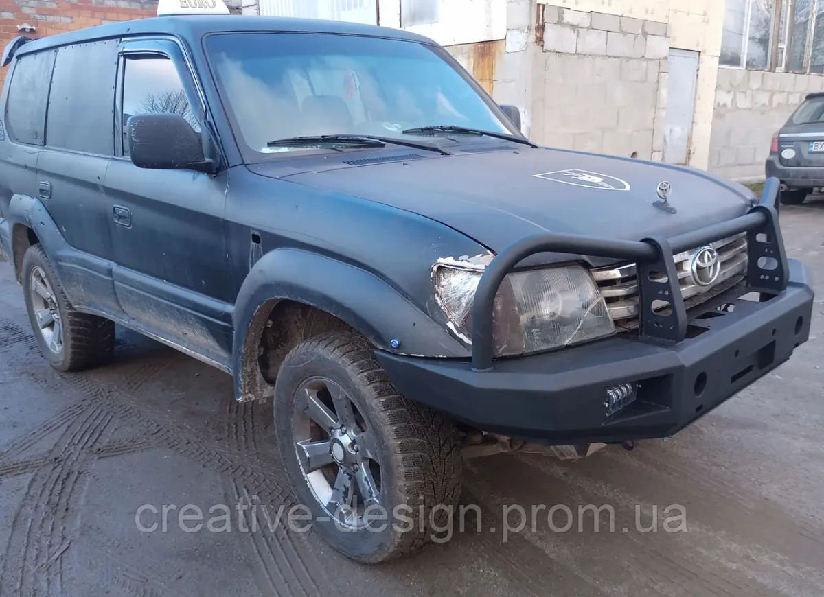 Buy Front power bumper for Toyota Land Cruiser 90/95 Prado J9 under the winch