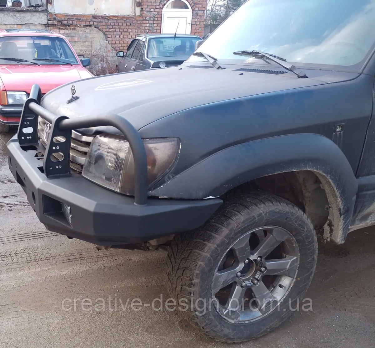 Buy Front power bumper for Toyota Land Cruiser 90/95 Prado J9 under the winch