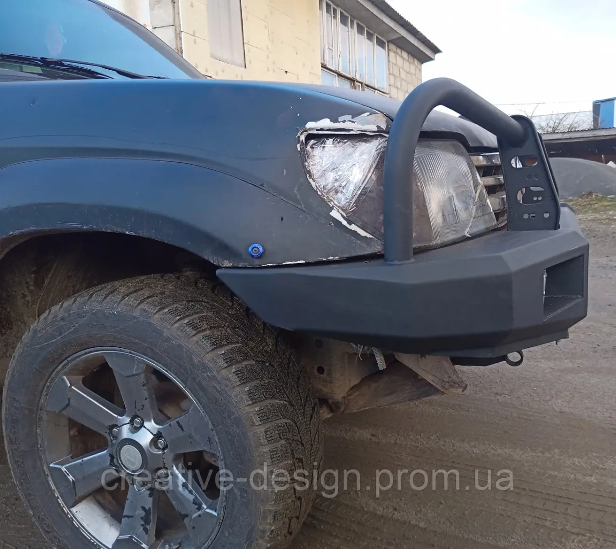 Buy Front power bumper for Toyota Land Cruiser 90/95 Prado J9 under the winch