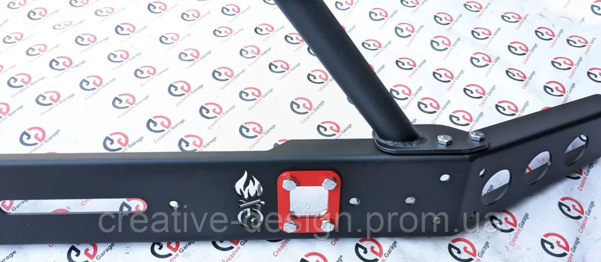 Купить Передний силовой бампер с кенгурятником CreativeGarage для Нива без платформы под лебедку CampFire 1.0D
