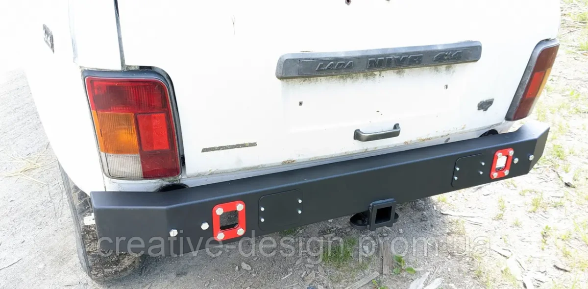 Купити Бампер полегшений задній силовий CreativeGarage для Нива CampFire 2.5 під фаркоп