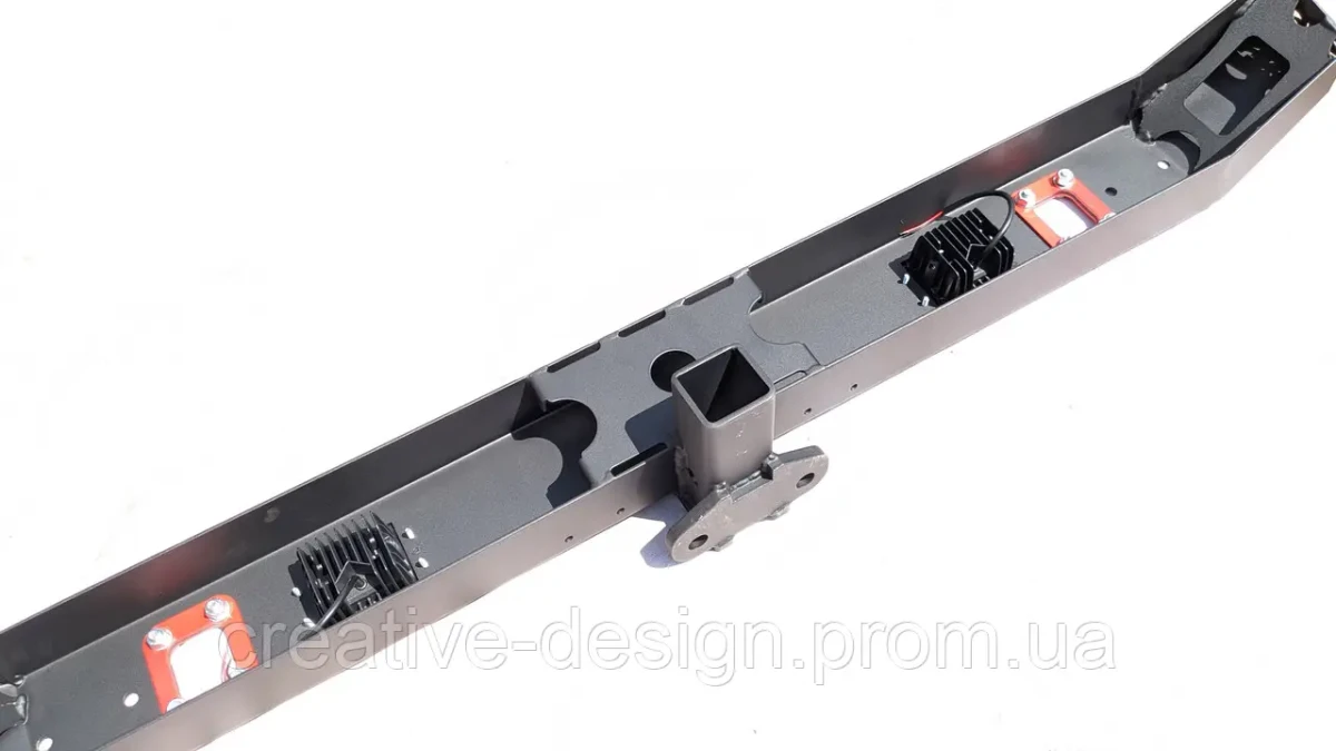 Купити Бампер полегшений задній силовий CreativeGarage з ліхтарями для Нива CampFire 2.6 під фаркоп