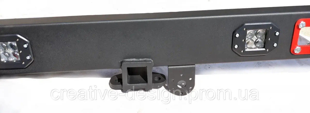 Купити Бампер полегшений задній силовий CreativeGarage з ліхтарями для Нива CampFire 2.6 під фаркоп