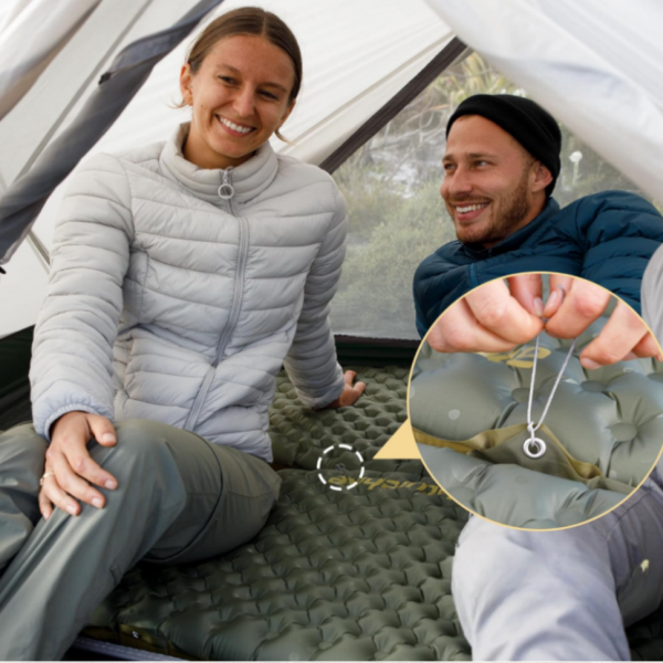 Купить Матрац надувний надлегкий Naturehike CNH22DZ018, овальний зелений 183 см