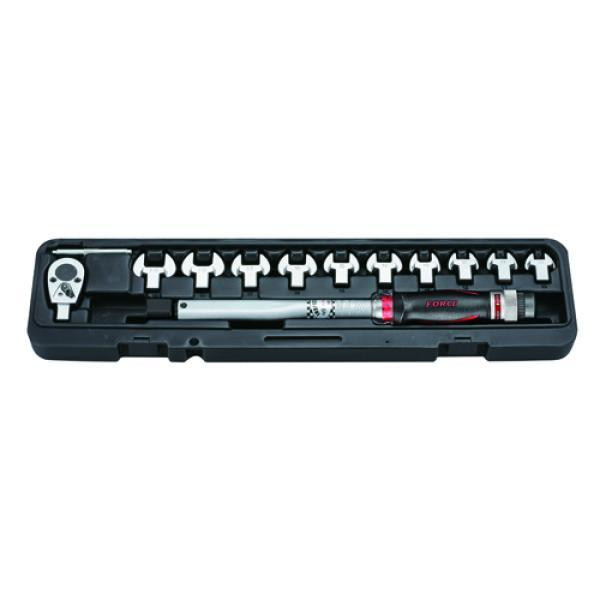 Купити 3/8" Ключ динамометрический со сменными насадками рожкового типа 11 пр. (20-110 Hм) (FORCE 64711)