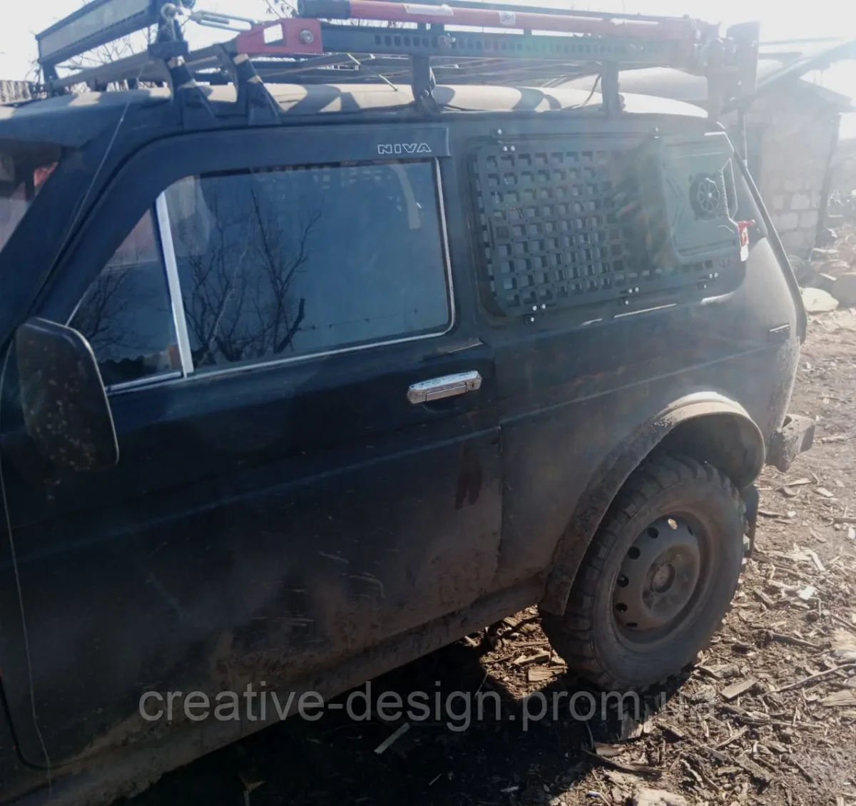 Купити Панель решітка Molle на задні бокові вікна CreativeGarage для ВАЗ Нива 2121-21214