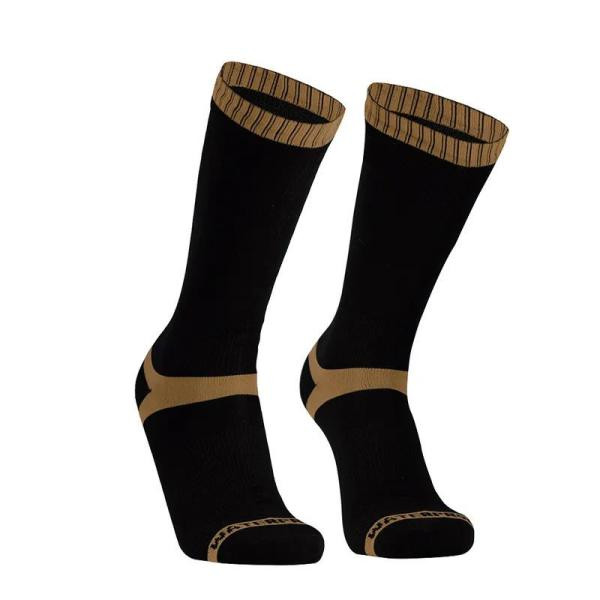 Купить Шкарпетки водонепроникні Dexshell Hytherm Pro Socks, розмір S (36-38), чорні з коричневою смугою