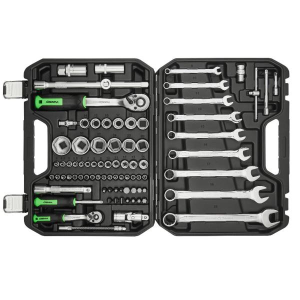 Купить Профессиональный набор инструментов в кейсе Winso Pro 1/2", 1/4" 72 T, CR-V, 82 ед.