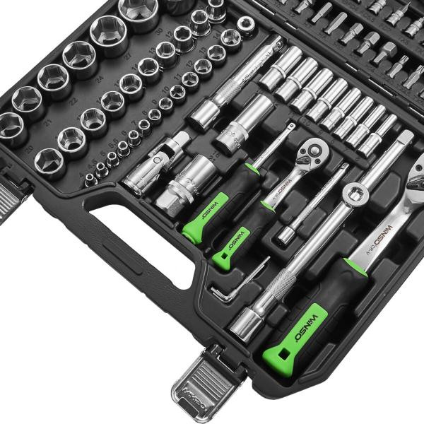 Купить Профессиональный набор инструментов в кейсе Winso Pro 1/2", 1/4" 72T, CR-V, 110ед.