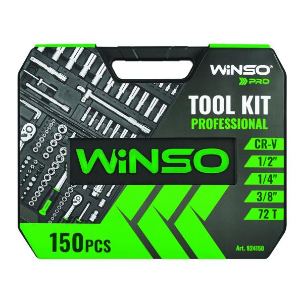 Buy Professional set of tools in the Winso Pro 1/2 ", 1/4", 3/8 "72t, CR-V, 150-day.