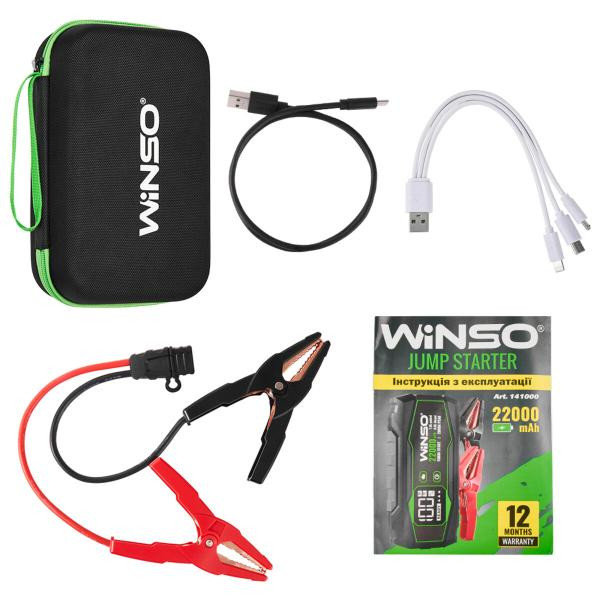 Купити Пусковий пристрій Winso Jump Starter 1000A/2000A 22000mAh