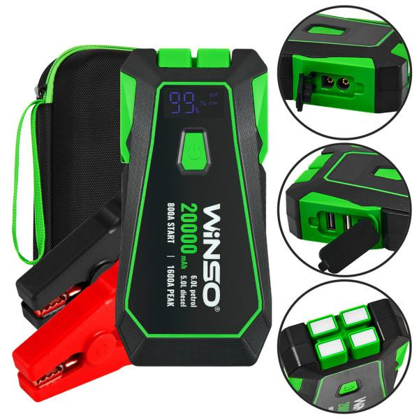 Купити Пусковий пристрій Winso Jump Starter 800A/1600A 20000mAh
