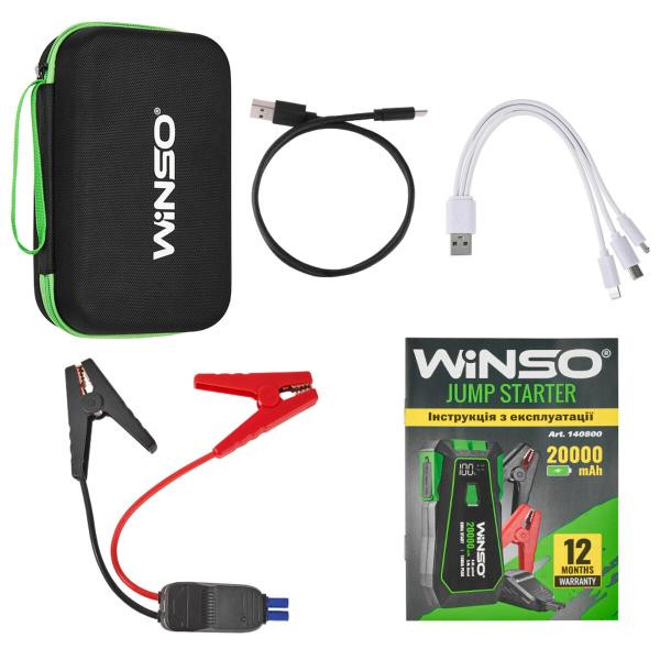 Купити Пусковий пристрій Winso Jump Starter 800A/1600A 20000mAh