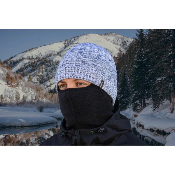 Buy DEXSHELL HEATHERED RIB KNIT BEANIE, Onesize (56-58 cm), white-gray