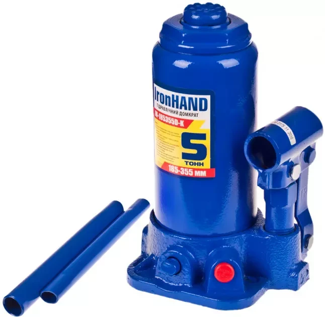 Buy Jack hydraulic iron hand 5 t 185-355 mm in the case Ih-18535555d-K