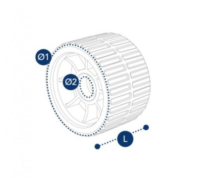 Buy Onboard roller Ø1 = 120 mm Domar Italy (1101140100)
