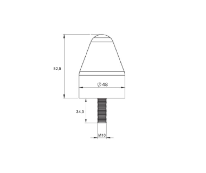 Buy Bullet rubber Ø42mm, H = 59mm rubber Turkey (2201852030)