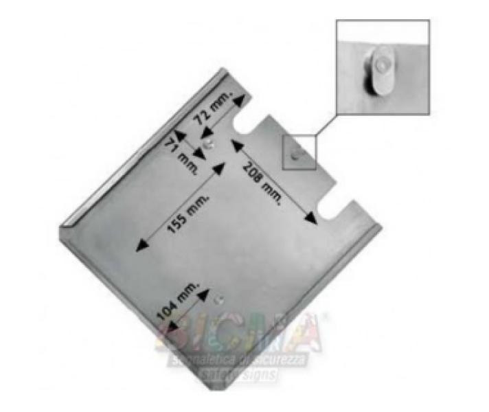 Купить Карман для інформаційної таблиці 300х300мм, з фіксатором Bicma Цинк Італія (2602991278)