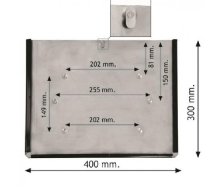 Купить Карман для інформаційної таблиці 400х300мм, з фіксатором Bicma Цинк Італія (2602991279)