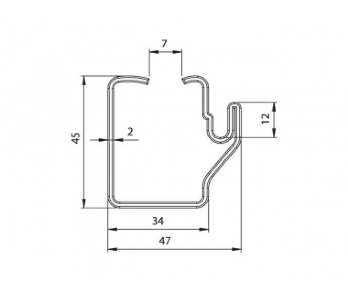 Buy Profile for guide side curtain with a groove for zinc seal (1803660030)