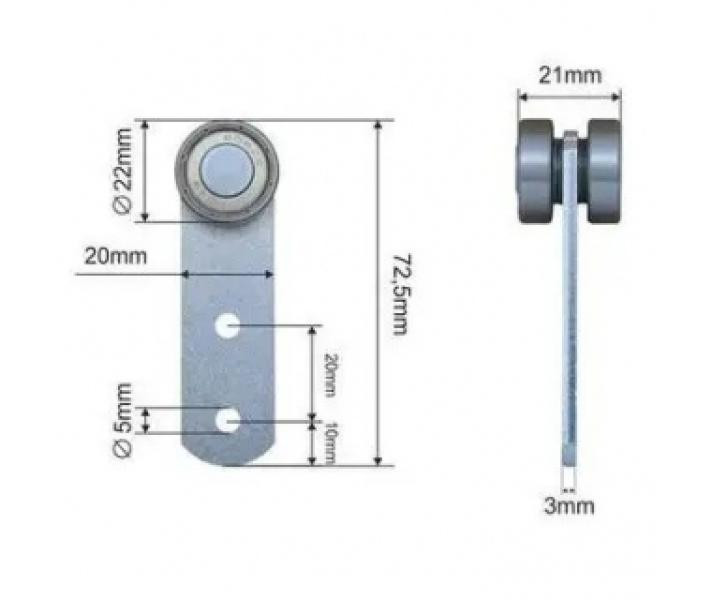 Buy The clip of the side curtain Ø22x21x72,5 zinc Poland (18043222270)