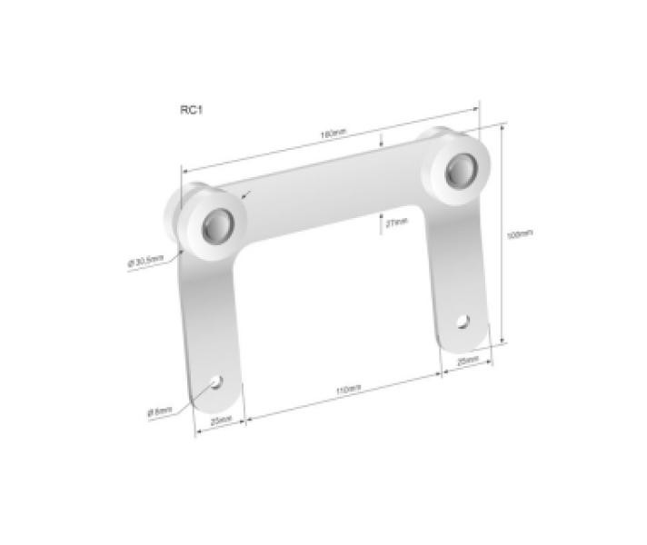 Купить Ролик бокової штори Ø30,5x26x160 SCHMITZ Цинк Польща (1804324289)