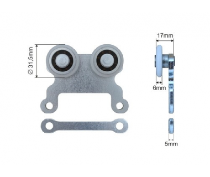 Купити Ролик бокової штори Ø31,5x6x17 KOGEL-KRONE Цинк Польща (1804324292)