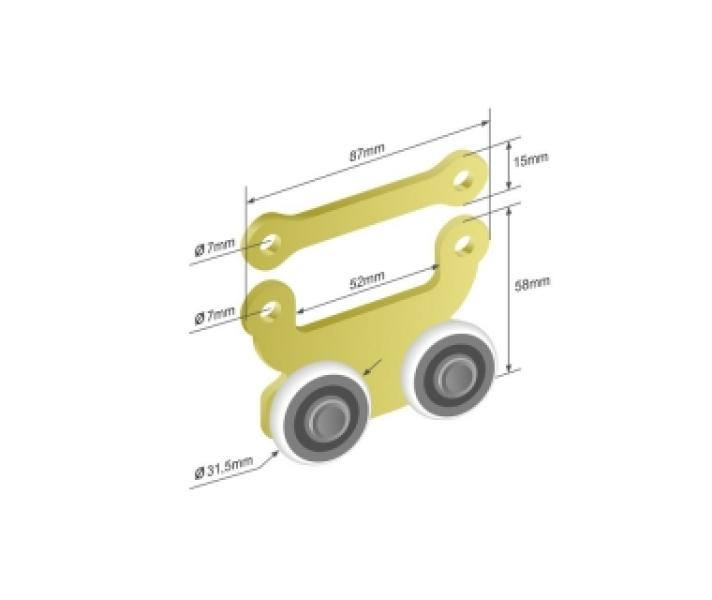 Купити Ролик бокової штори Ø31,5x6x17 KOGEL-KRONE Цинк Польща (1804324292)