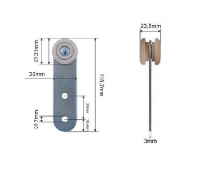 Buy Land Curtain Roller Ø31x23,8x115,7 Zinc Versus Original Poland (1804331040)