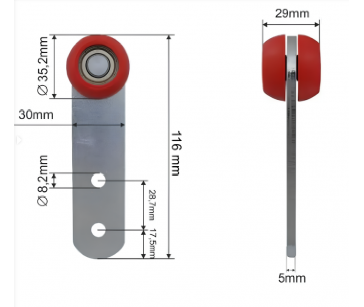 Buy Land Curtain Roller Ø35x30x116 Zinc Poland (1804300070)