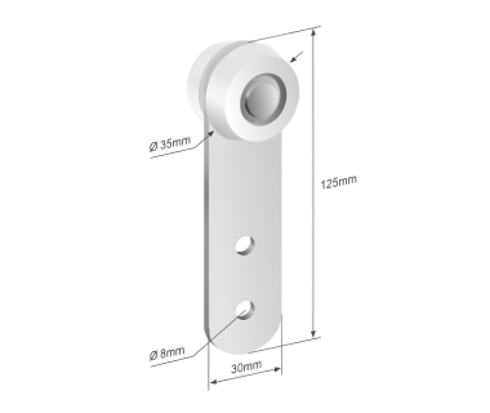 Buy Land Curtain Roller Ø35x30x116 Zinc Poland (1804300070)