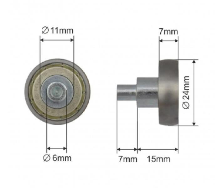 Buy Roller of the landslide roof Ø24x7x15 zinc Poland (1804324283)