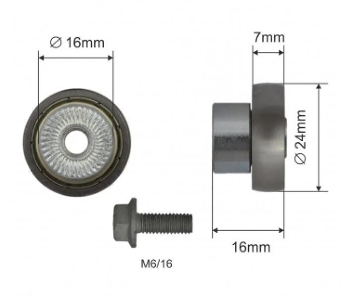 Купити Ролик зсувного даху Ø24x7x16 Alta Цинк (1804324310)