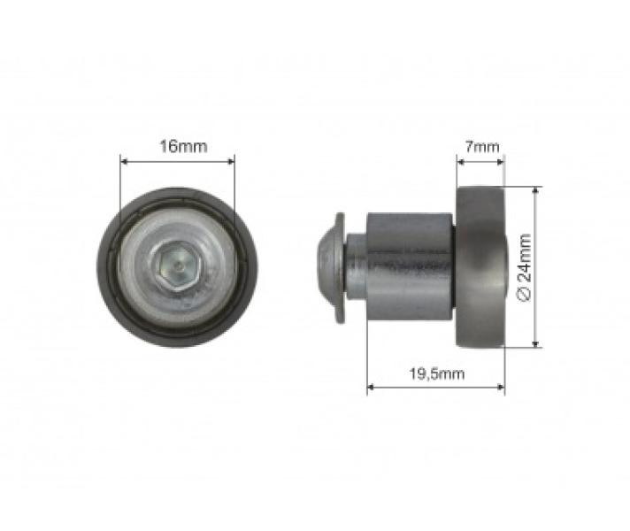 Купить Ролик зсувного даху Ø24x7x19,5 Цинк Versus Original Польща (1804326046)