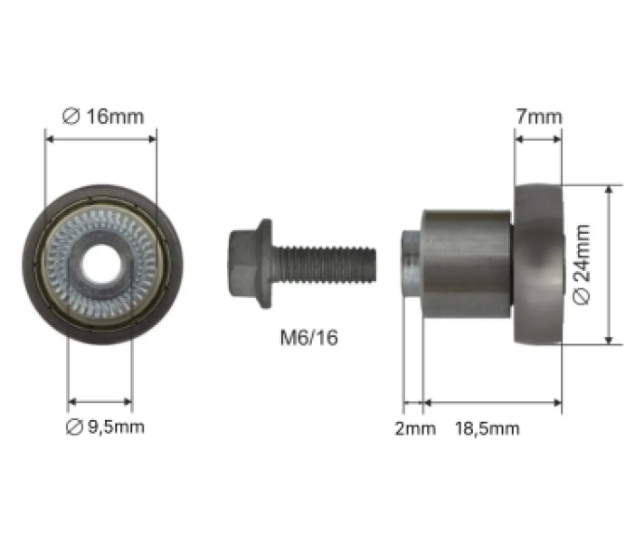 Купить Ролик зсувного даху Ø24x7x20,5 Цинк Польща (1804324285)