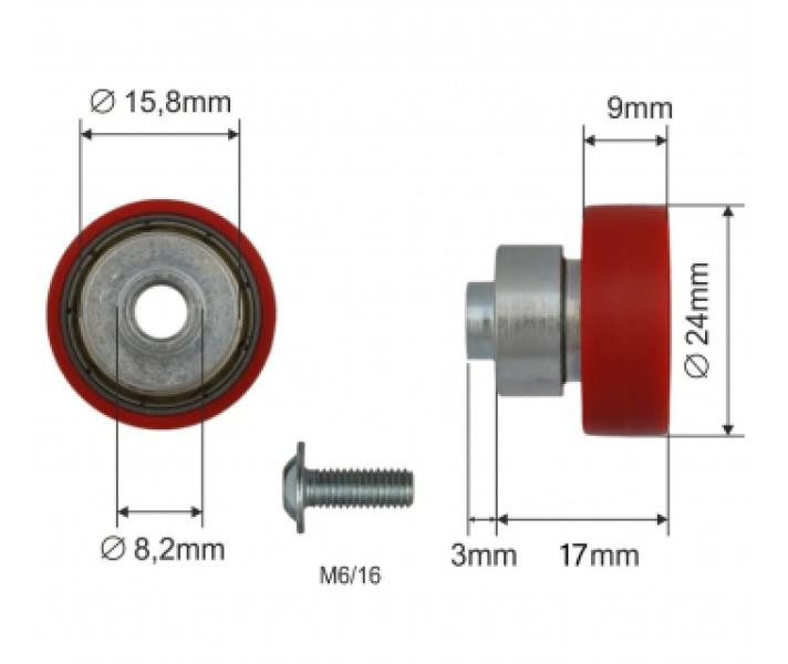 Buy Roller of the landslide roof Ø24x9x17 Zinc Versus Original Poland (1804326044)