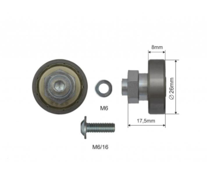 Купити Ролик зсувного даху Ø26x8x17,5 Цинк Польща (1805326041)
