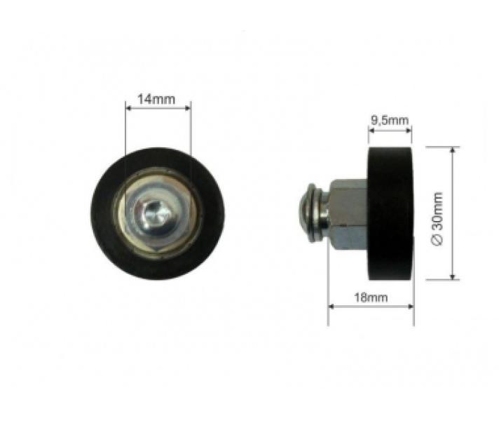 Купити Ролик зсувного даху Ø30x9,5x18 Schmitz Цинк Польща (1804306096)