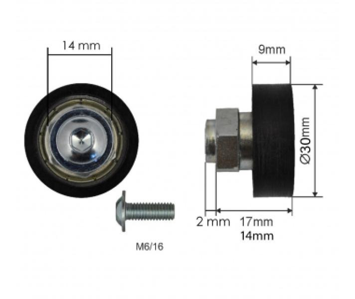 Купити Ролик зсувного даху Ø30x9x17 Schmitz Цинк Україна (1804300003)