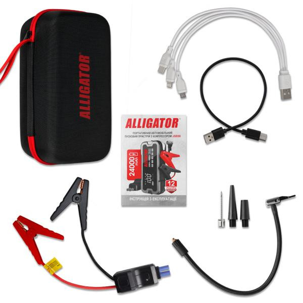 Купить Пусковое устройство Alligator Jump Starter 2000A/4000A 24000mAh с компрессором 10Bar
